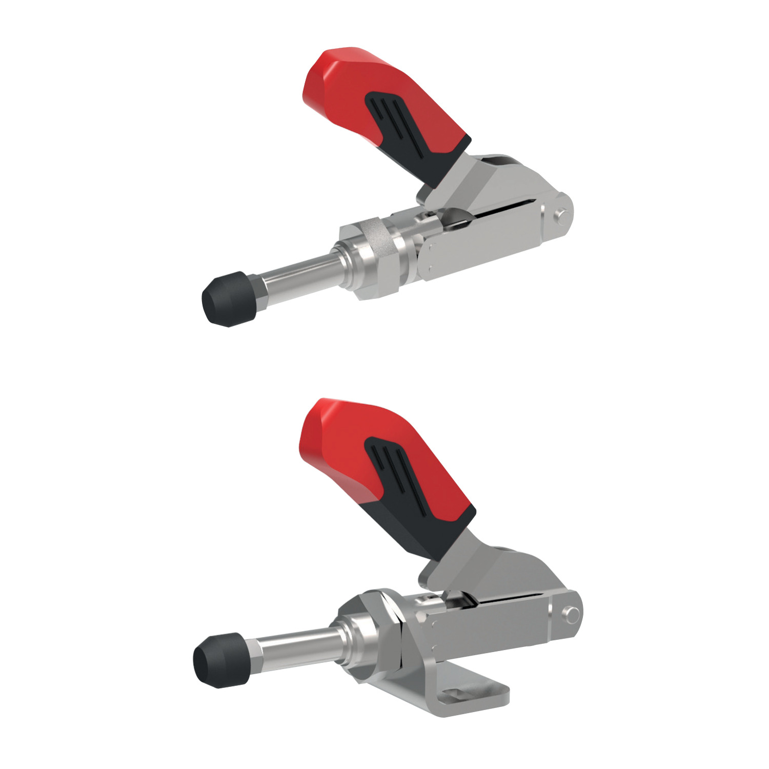 42000.W0001 Push-Pull Toggle Clamp with extended push rod. With foot. Size 1
