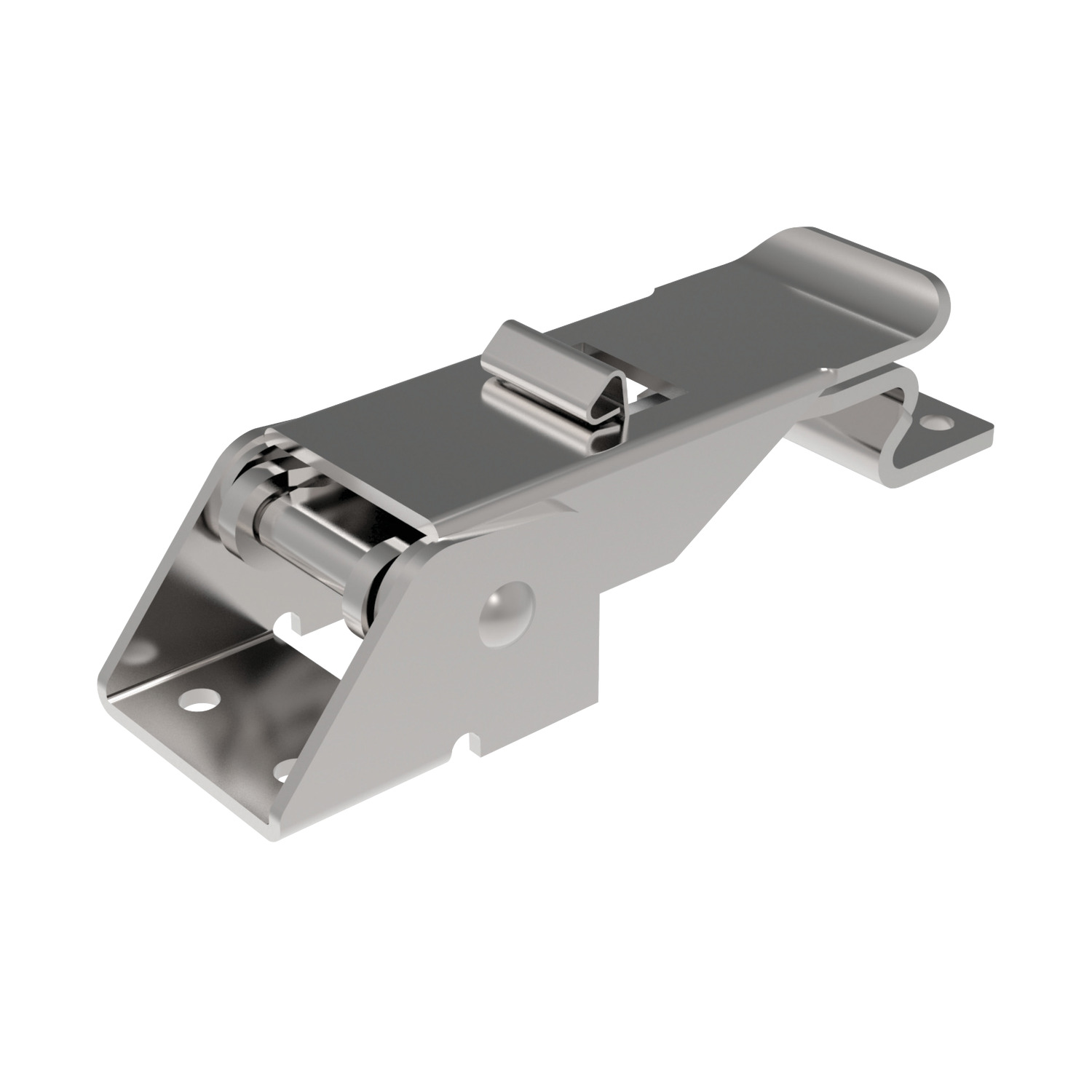 Toggle Latches Rear strike mounting draw latch, with upto 12 mm adjustment. Compact design. Secondary spring clip for additional security.