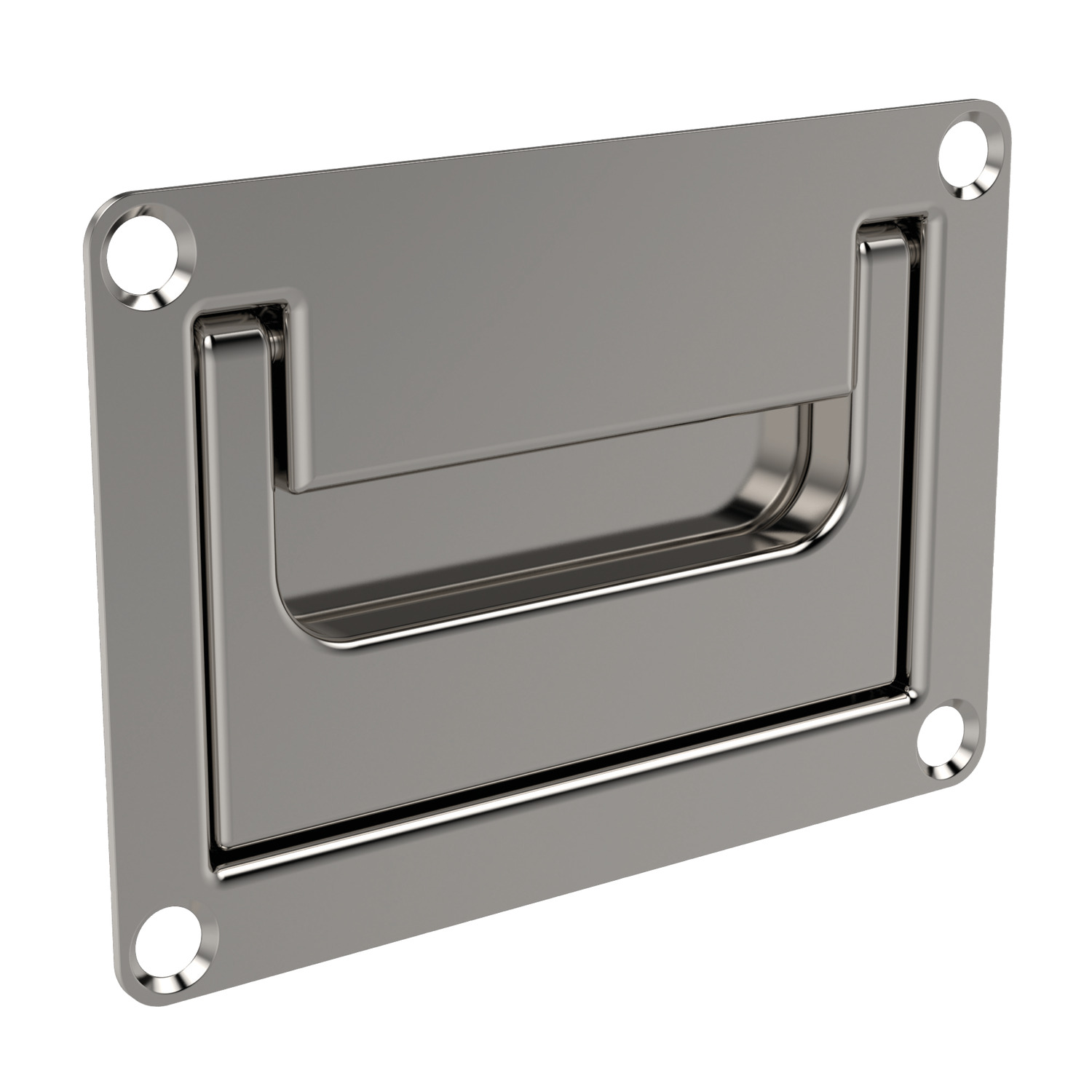 Tray Handle, Collapsible Stainless steel tray handle design pull handle. Handle features a spring return function to return to position when released.