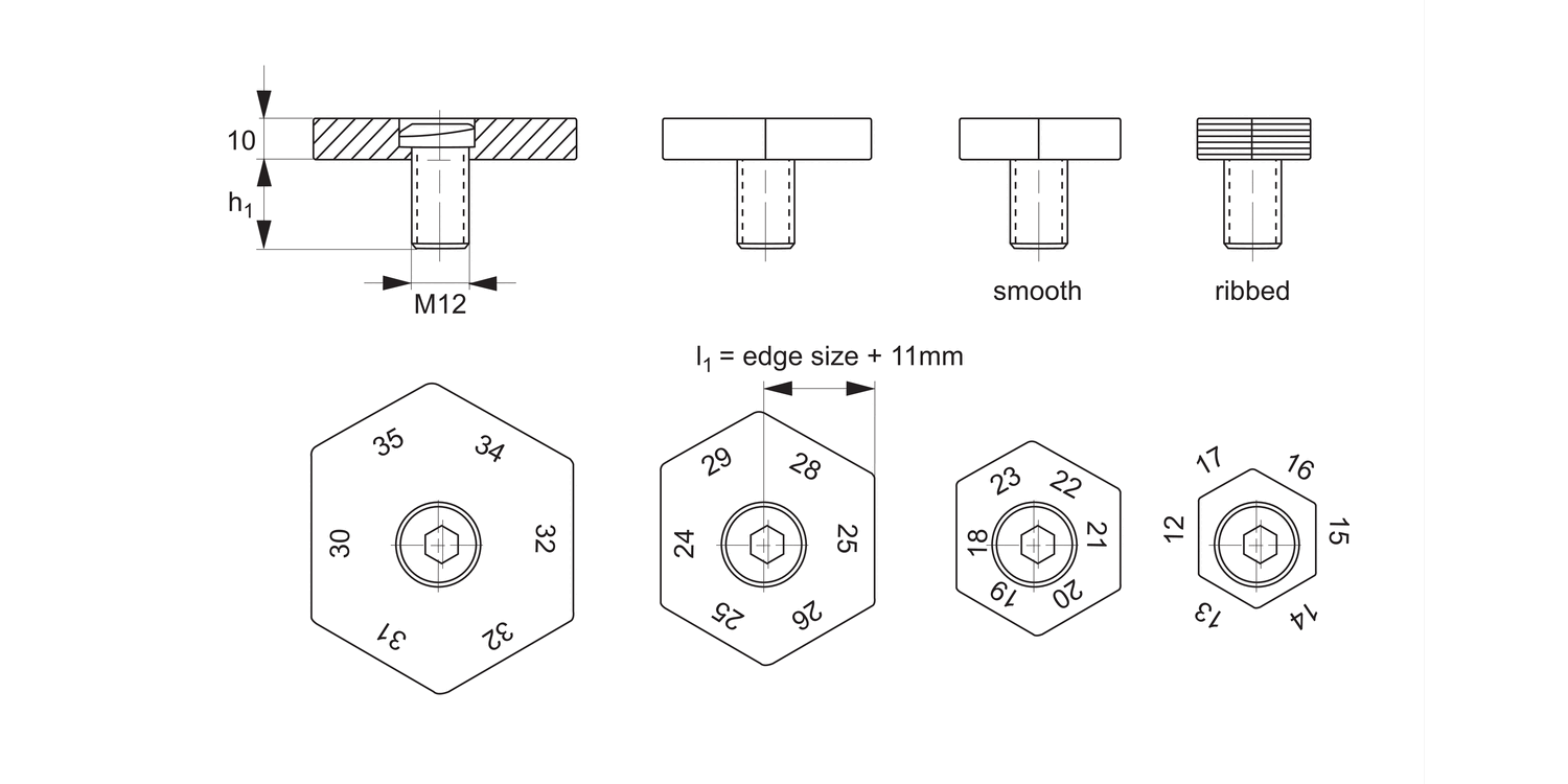 12040 Variable Hexagon Clamps
