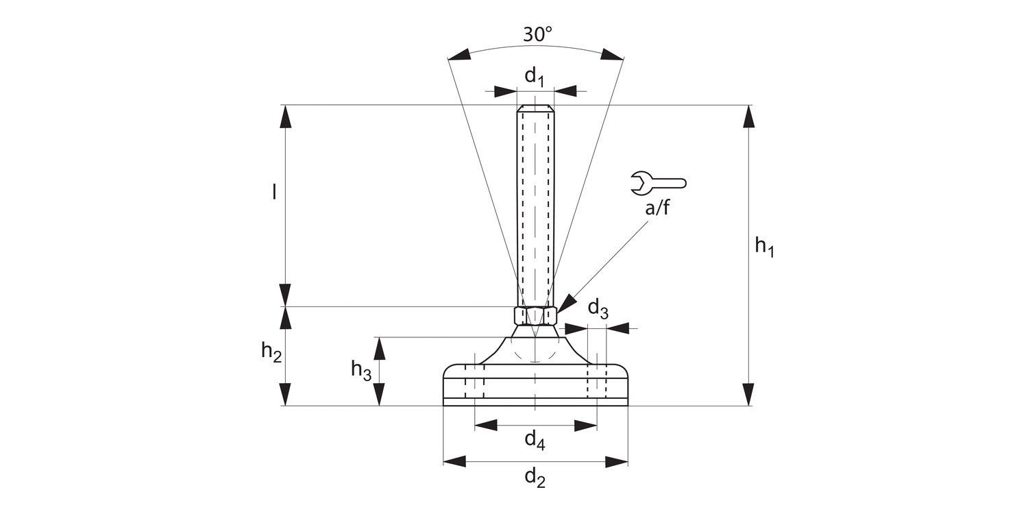 34726 Levelling Feet - Heavy Duty
