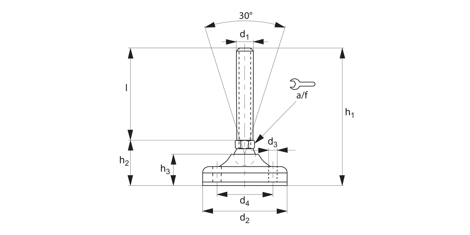 34746 Levelling Feet - Heavy Duty
