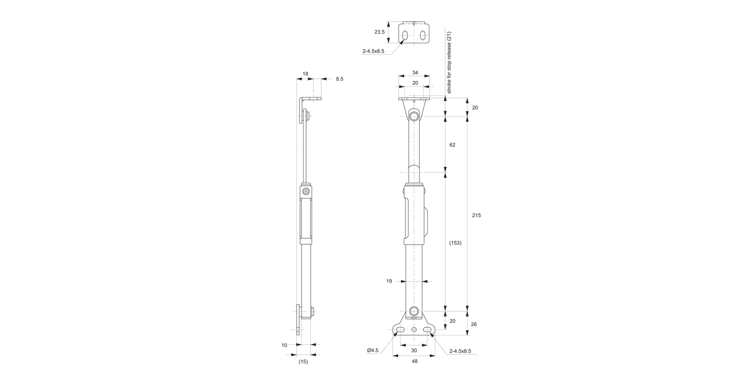 N0620 Lid Stays - Stainless Steel