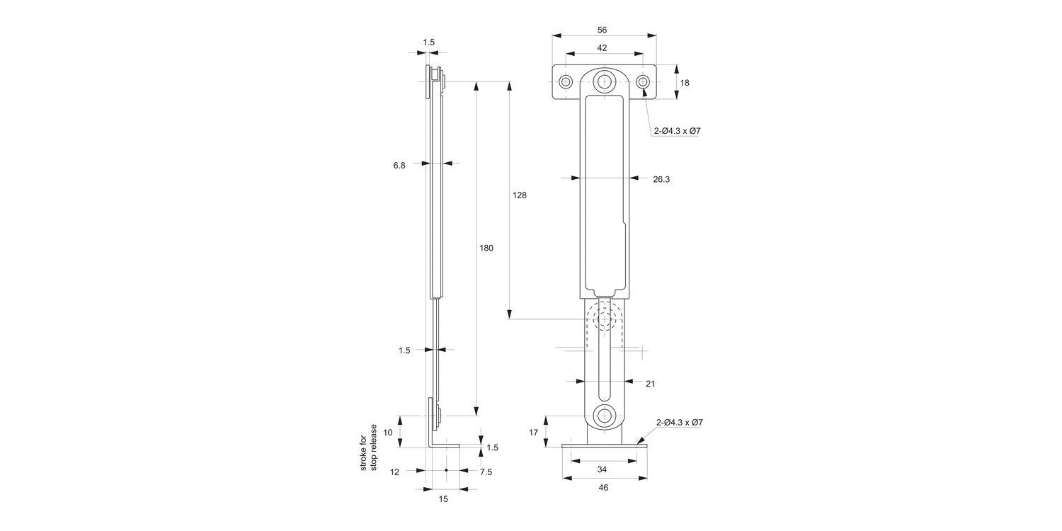 N0700 Lid Stays - Multi-Stop