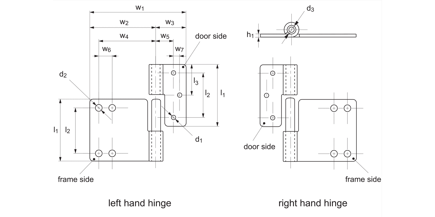 S2316 Lift-Off Hinges - Off set