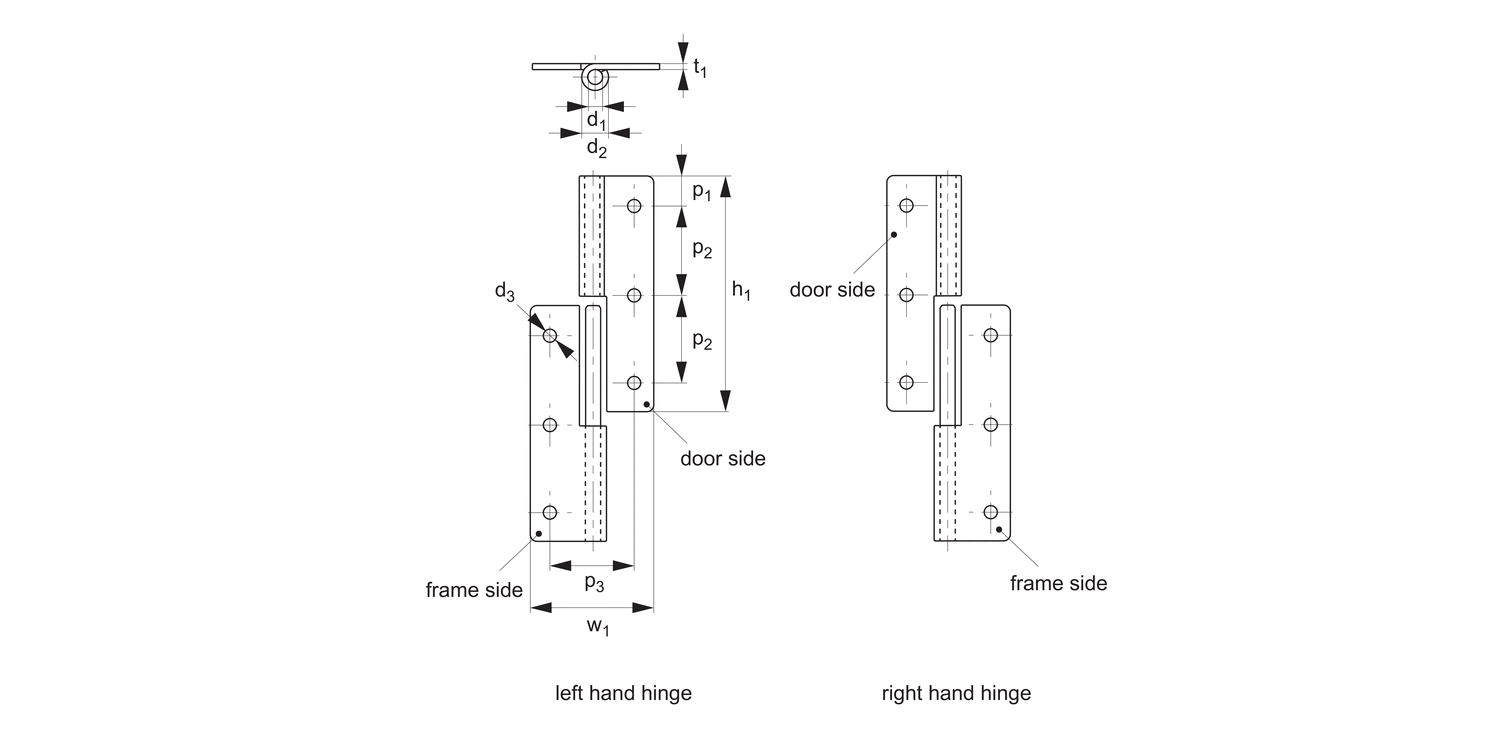 S2320 Lift-Off Hinges - Off-Set