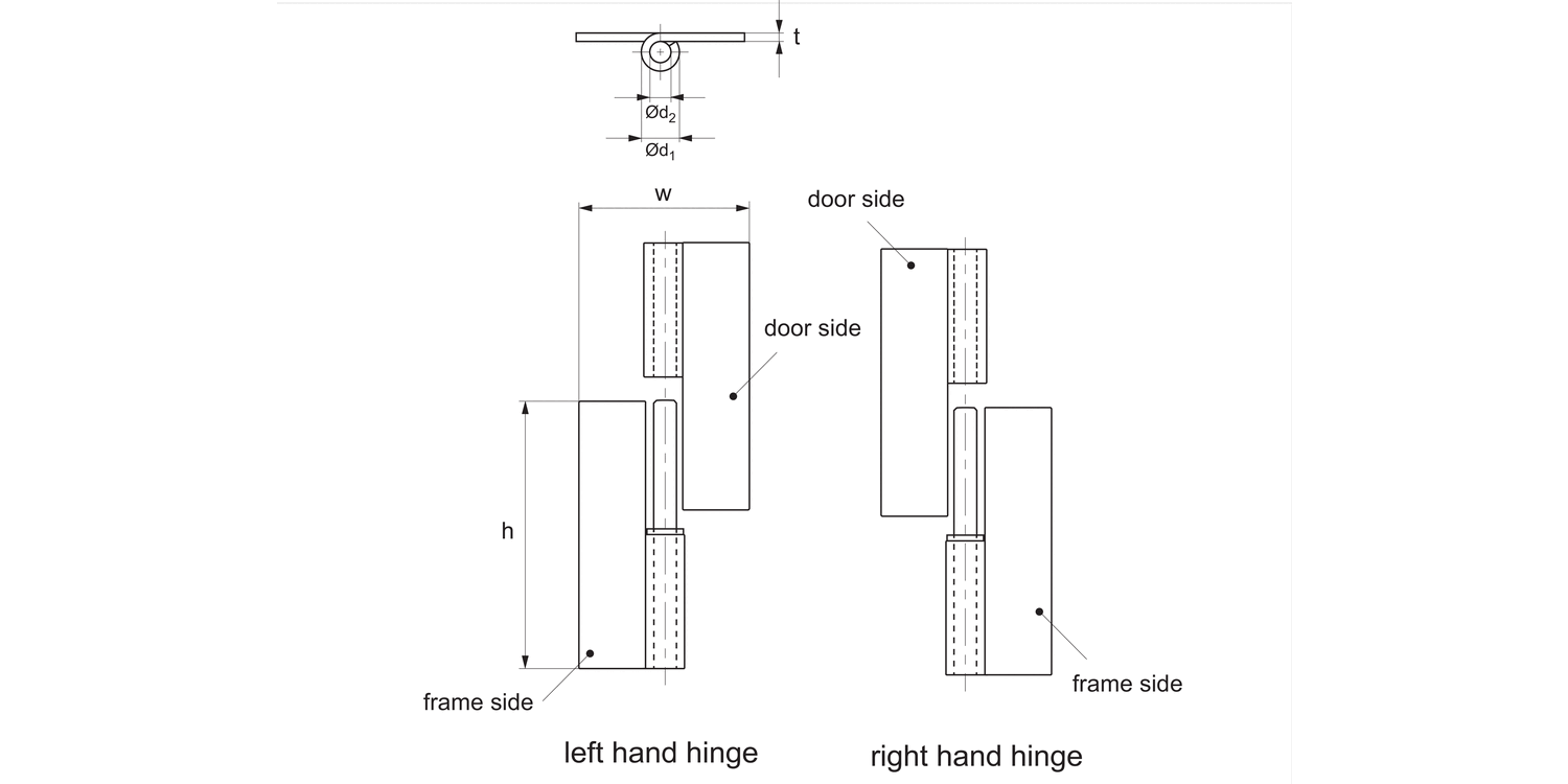 S2340 Lift-Off Hinges - Off-Set