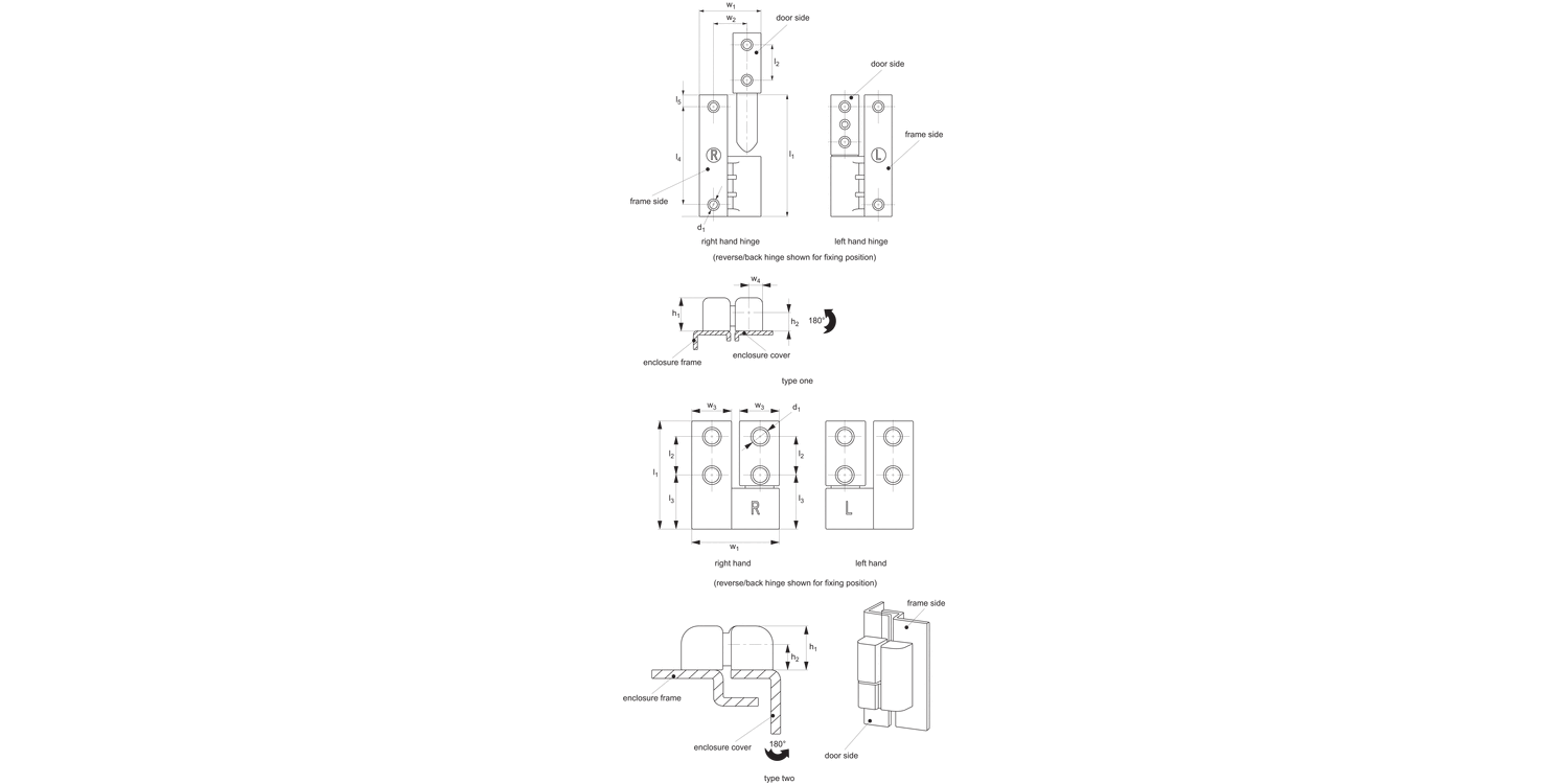 S2404 Lift-Off Hinges - Off-Set