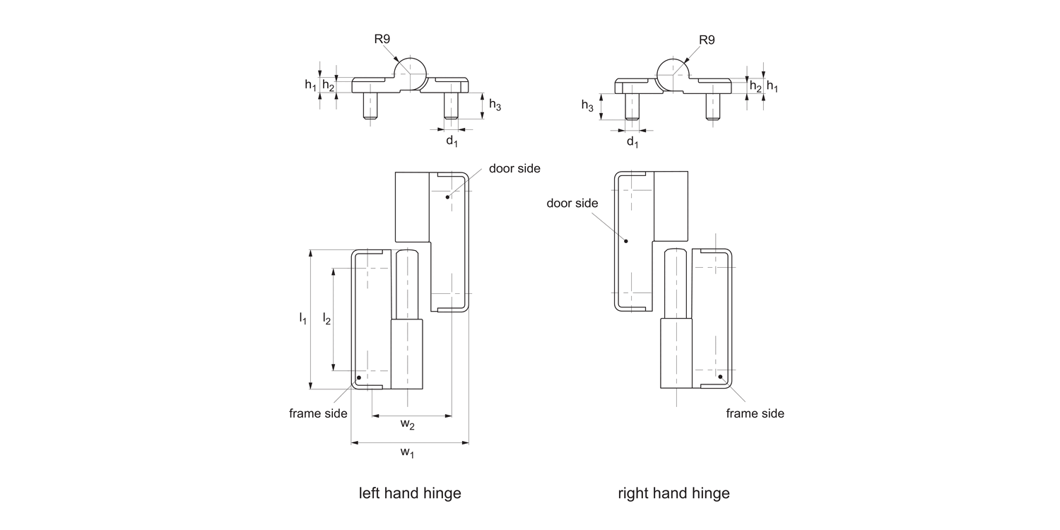 S2420 Lift-Off Hinges - In Line