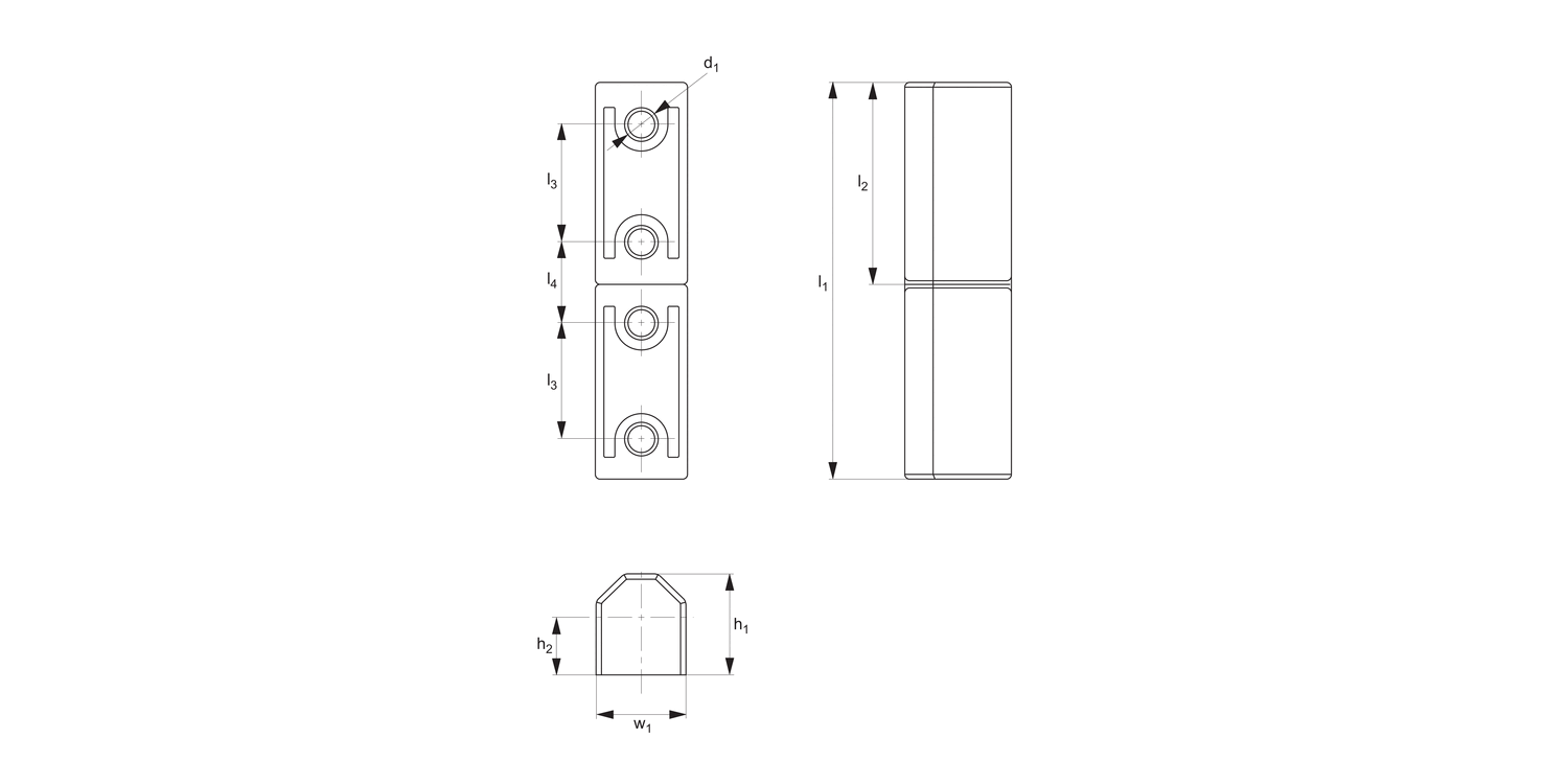 S2500 Lift-Off Hinges - In Line