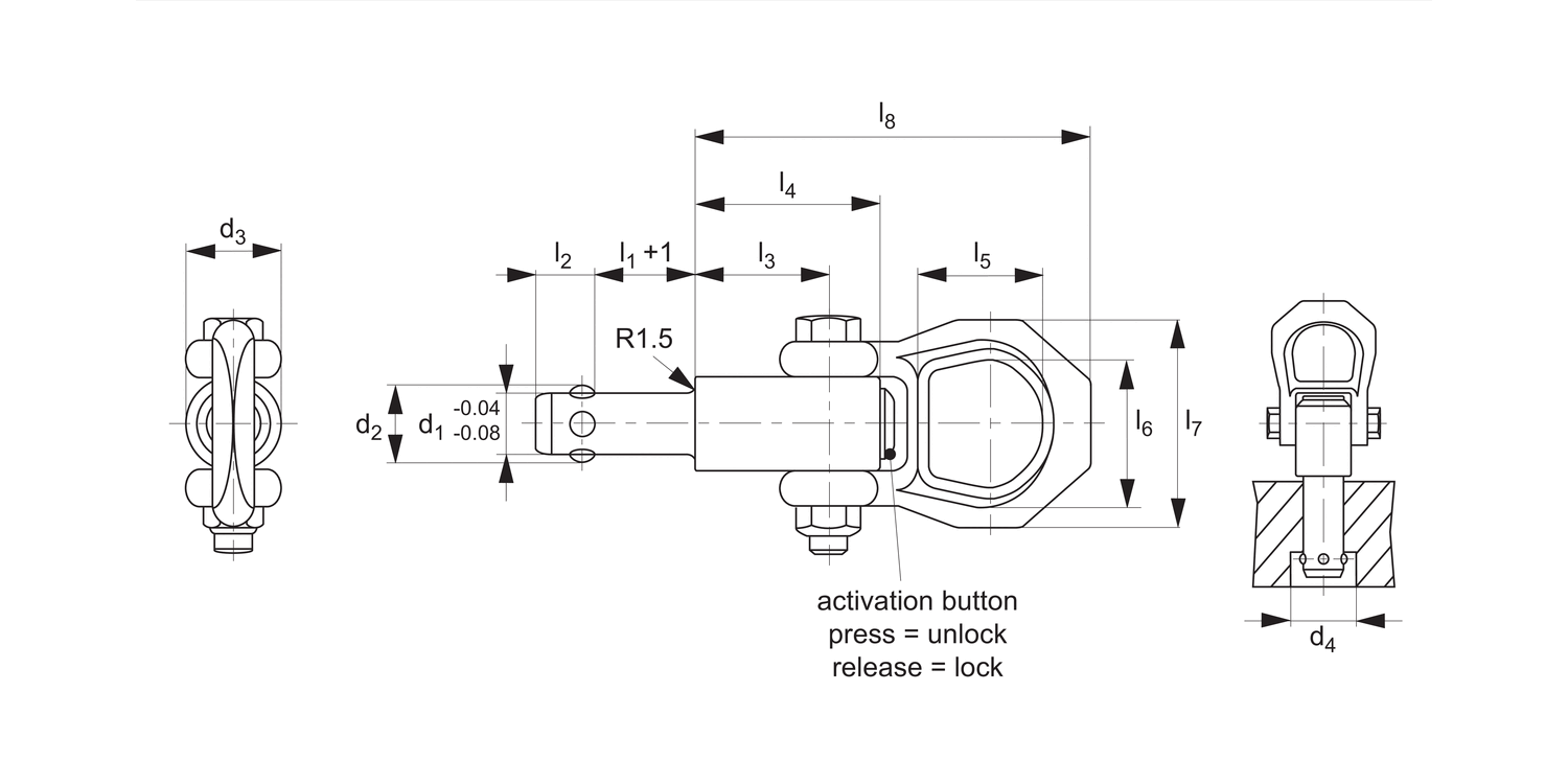 33420 Quick Lift Pins - Self Locking