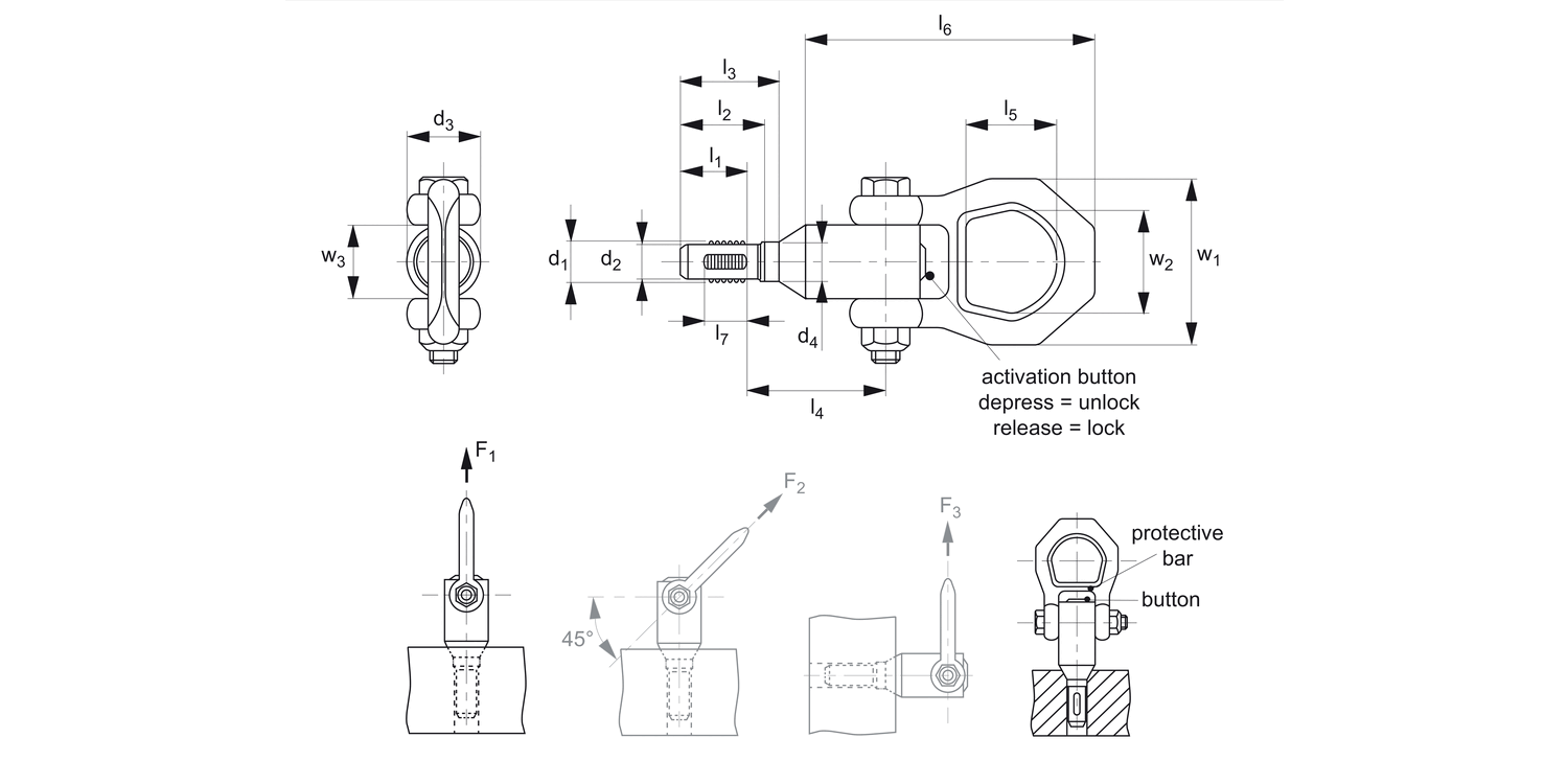 33435 Quick Lift Pins - Threaded