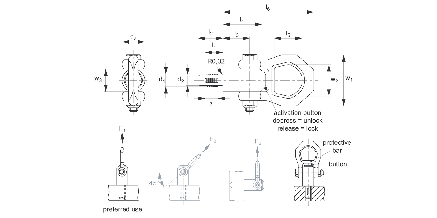 3B430 Quick Lift Pins - Threaded