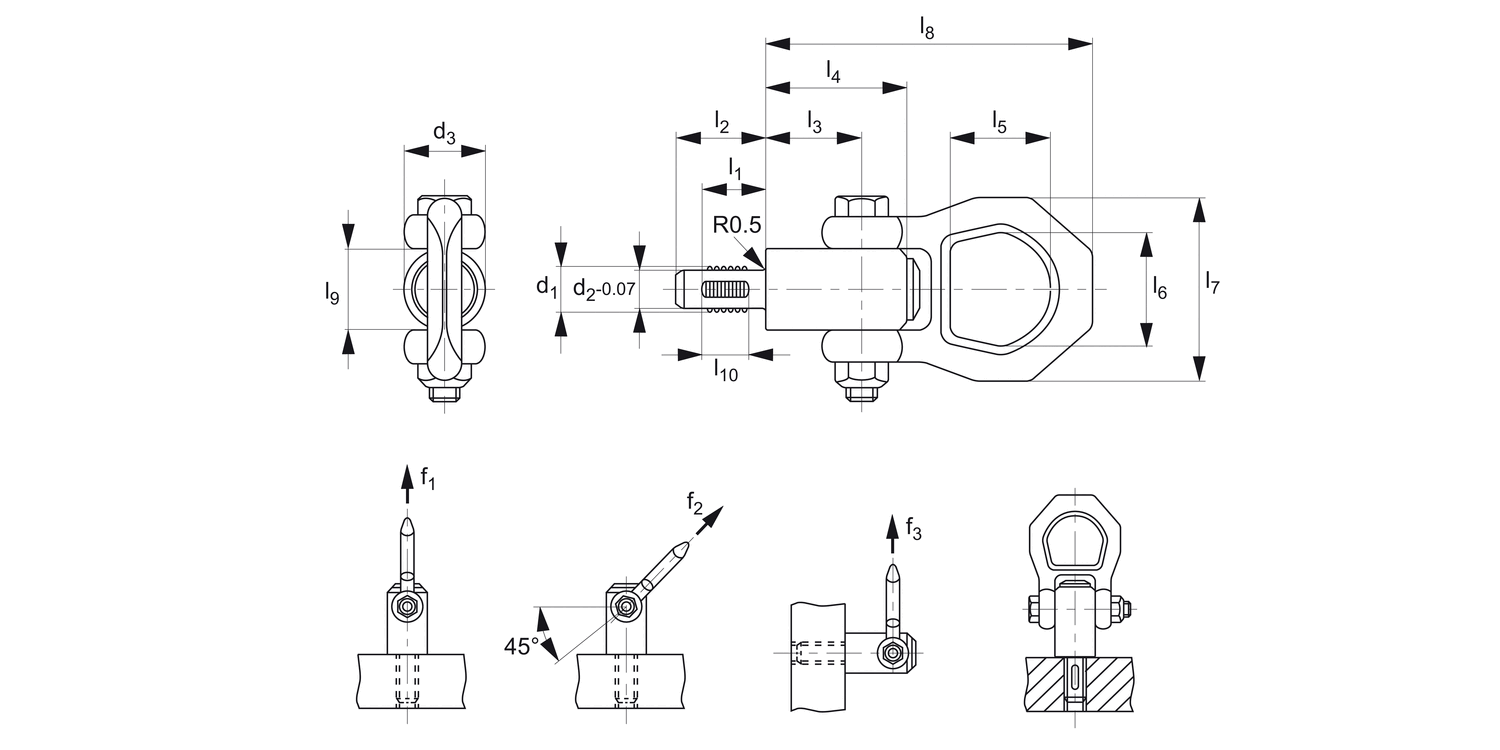 63001 Quick Lift Pins -Threaded