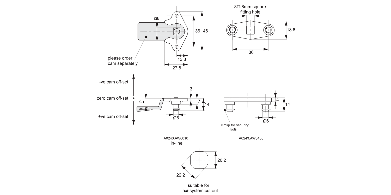 A0243 Multi Point Locking Adaptor - Flexi-System