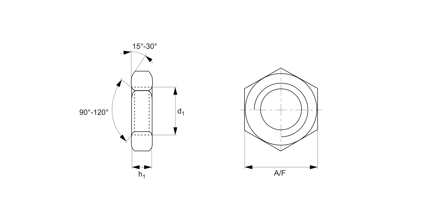 65690.A2 Lock Nuts Coarse Thread