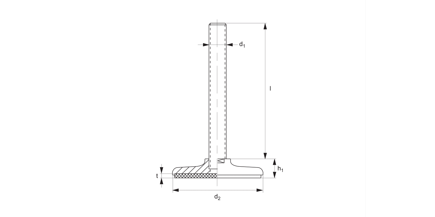34780 Machine Feet - Low Profile