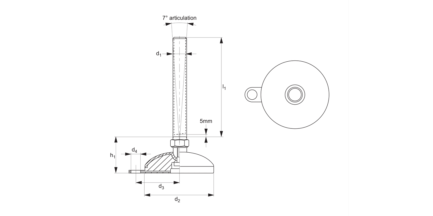 34752 Machine Mount - Bolt Down