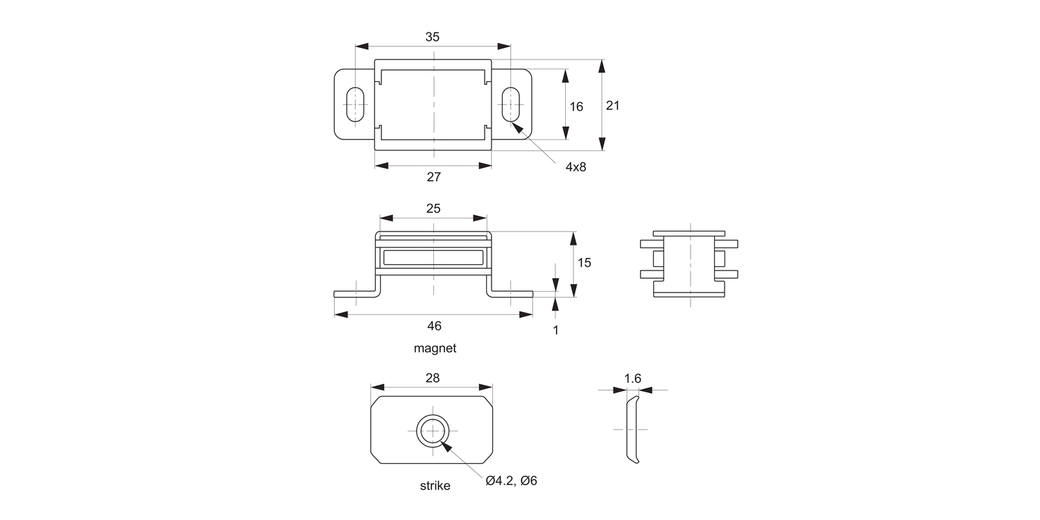 E5750 Magnetic Catches