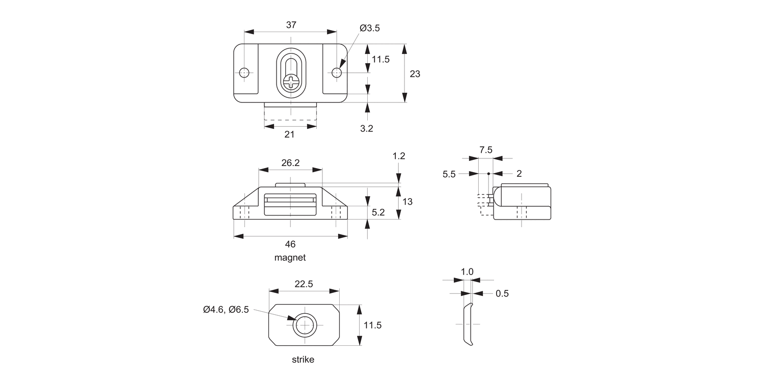 E5800 Magnetic Catches