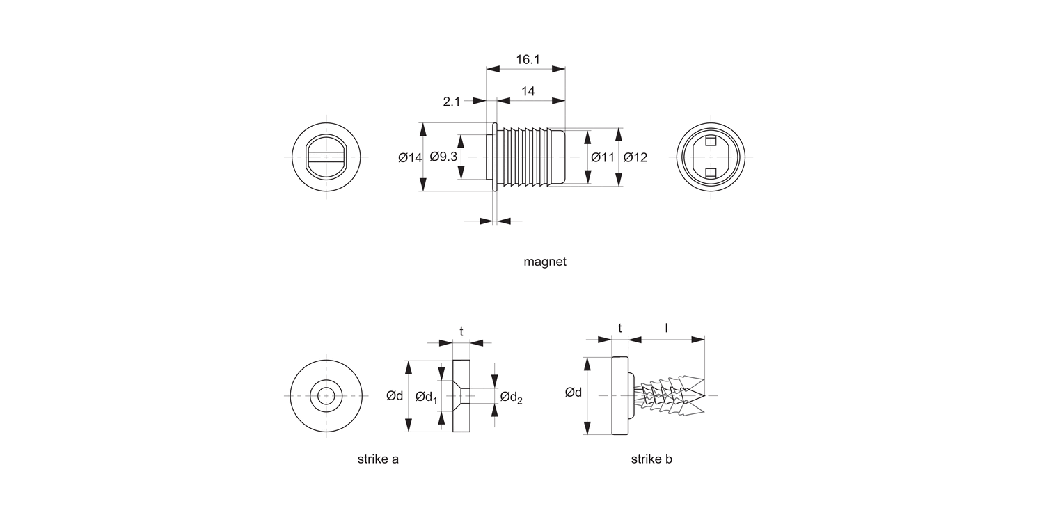 E5850 Magnetic Catches