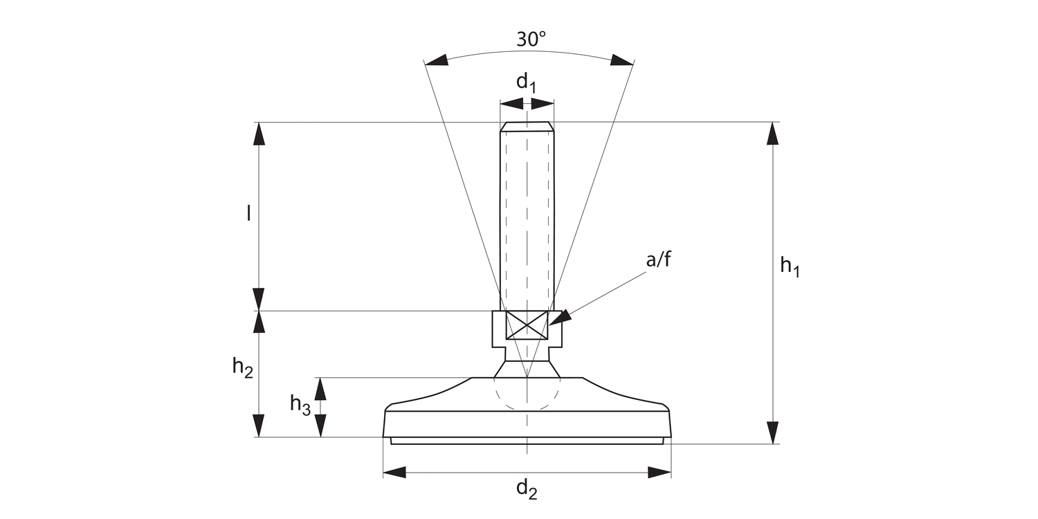 34614 Mini Levelling Feet