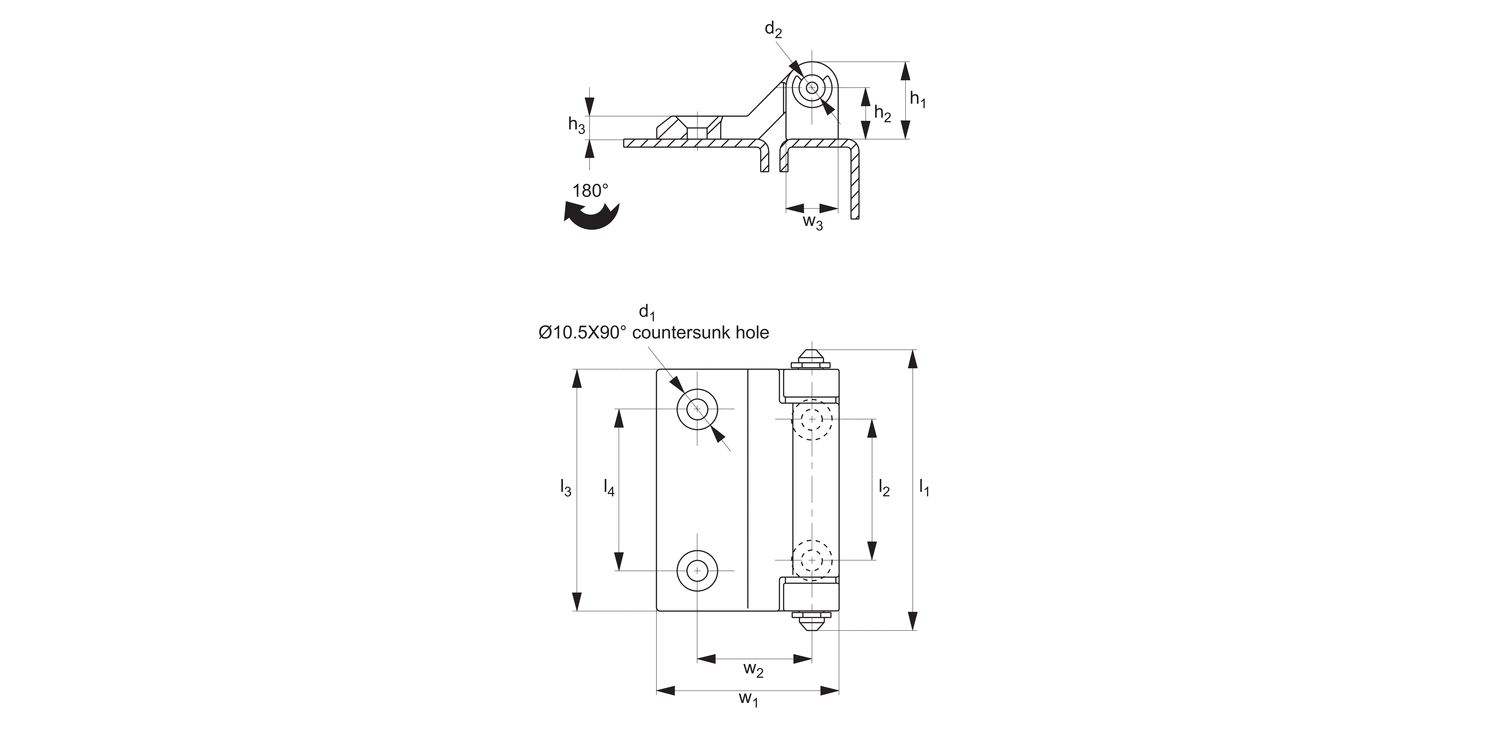 S2030 Off-Set Mount Hinge