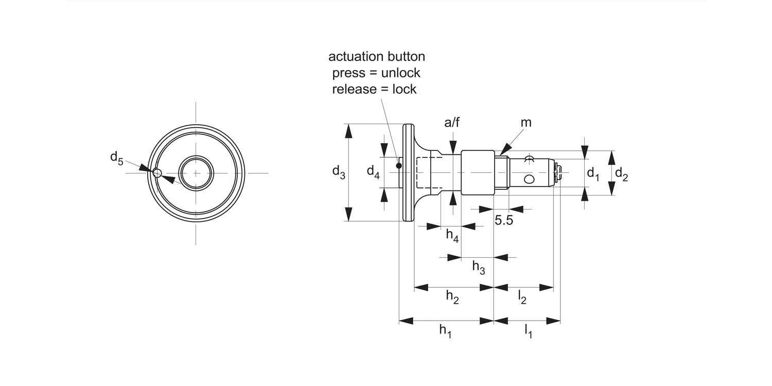 33910 One-Touch Fastener - Ball Locking