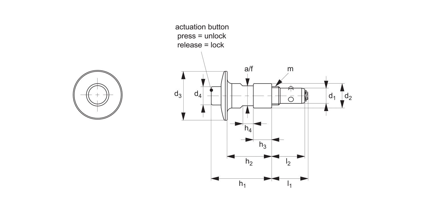33912 One-Touch Fastener - Ball Locking