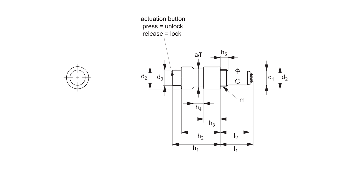 33915 One-Touch Fastener - Ball Locking
