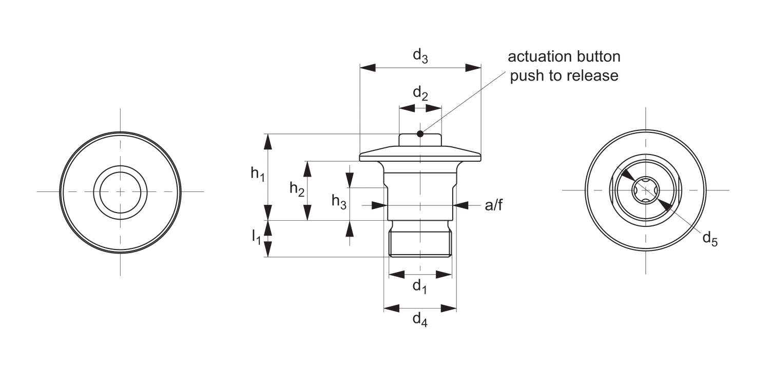 33924 One-Touch Fastener - Ball Clamping
