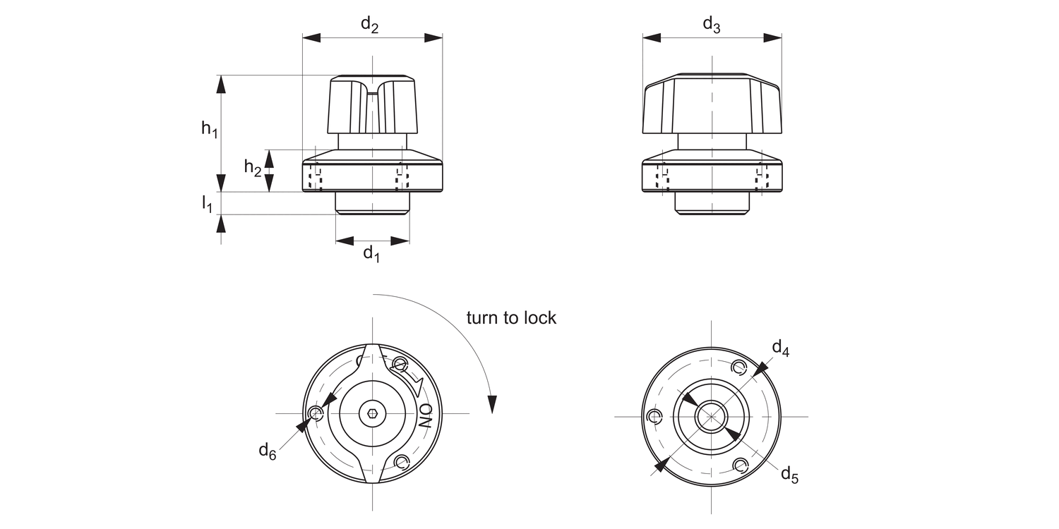 33927 One-Touch Fastener - Ball Clamping