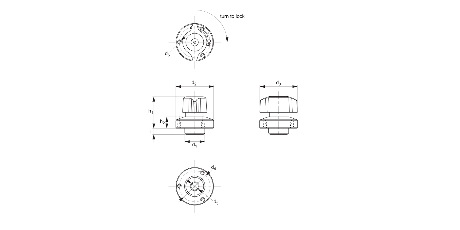 33928 One-Touch Fastener - Ball Clamping