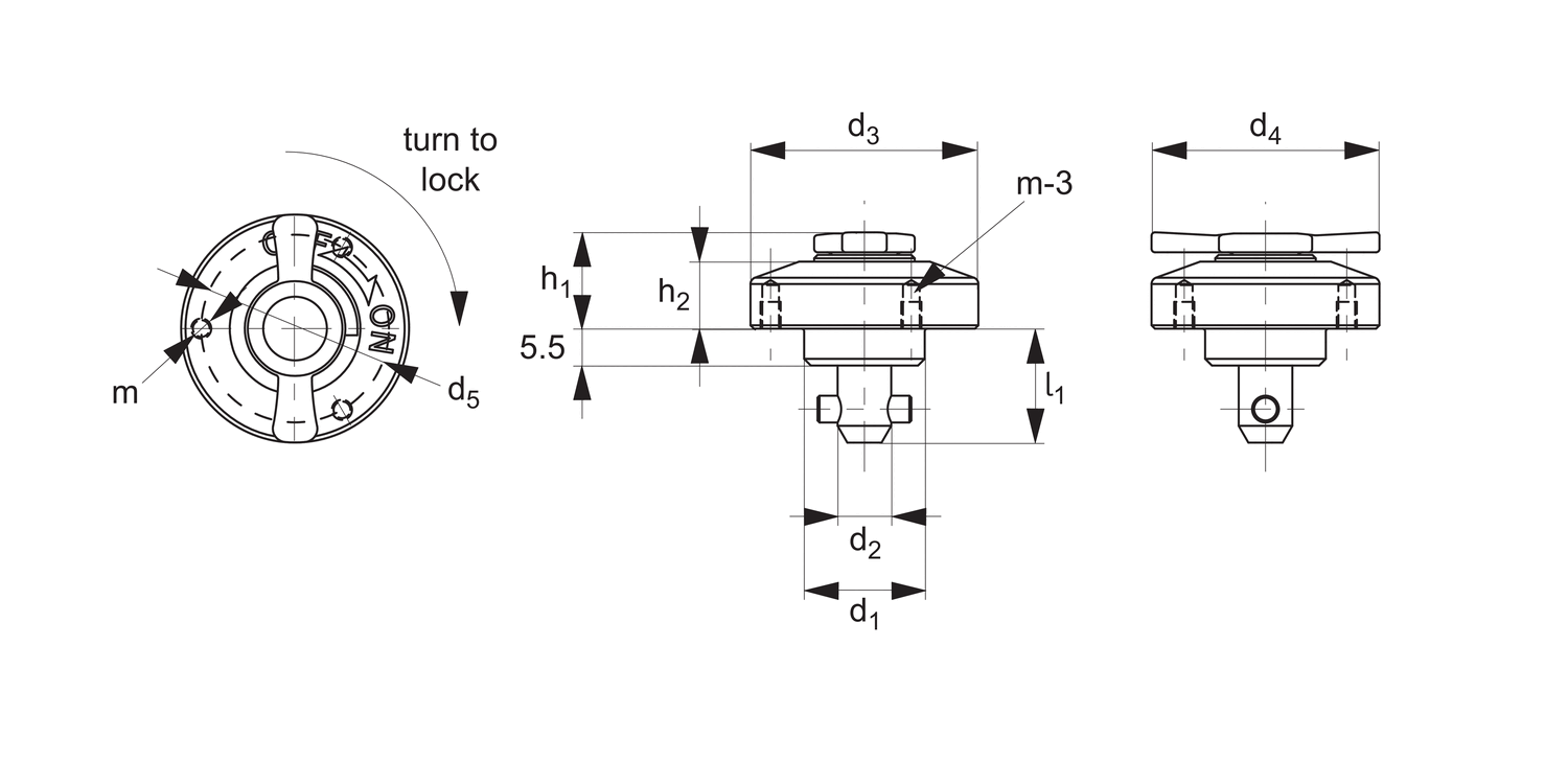 33944 One-Touch Fastener - Cam Locking