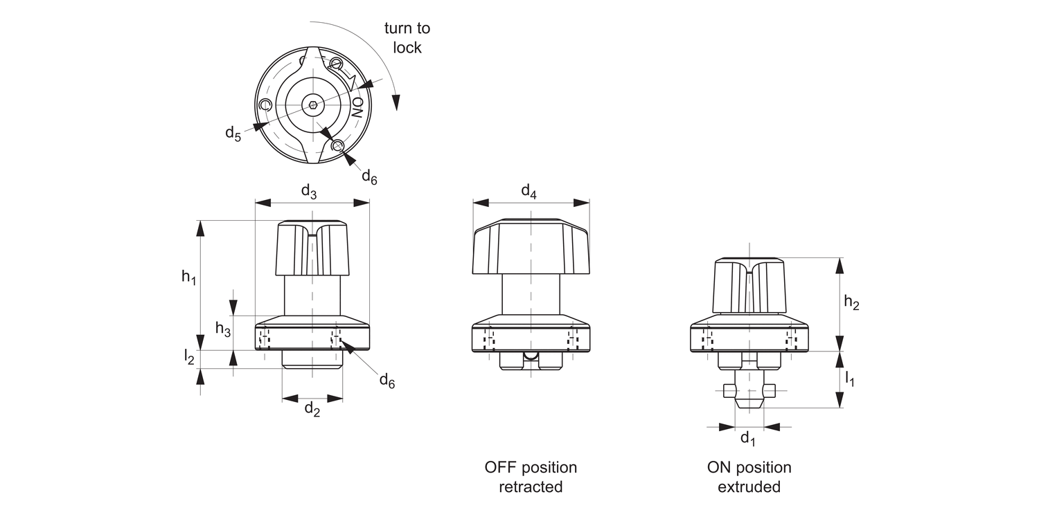 33947 One-Touch Fastener- Cam Locking - Retract
