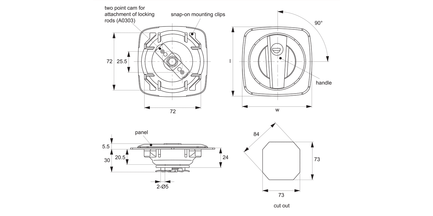 B4800 Twist-to-Close Paddle Latches - Snap-on