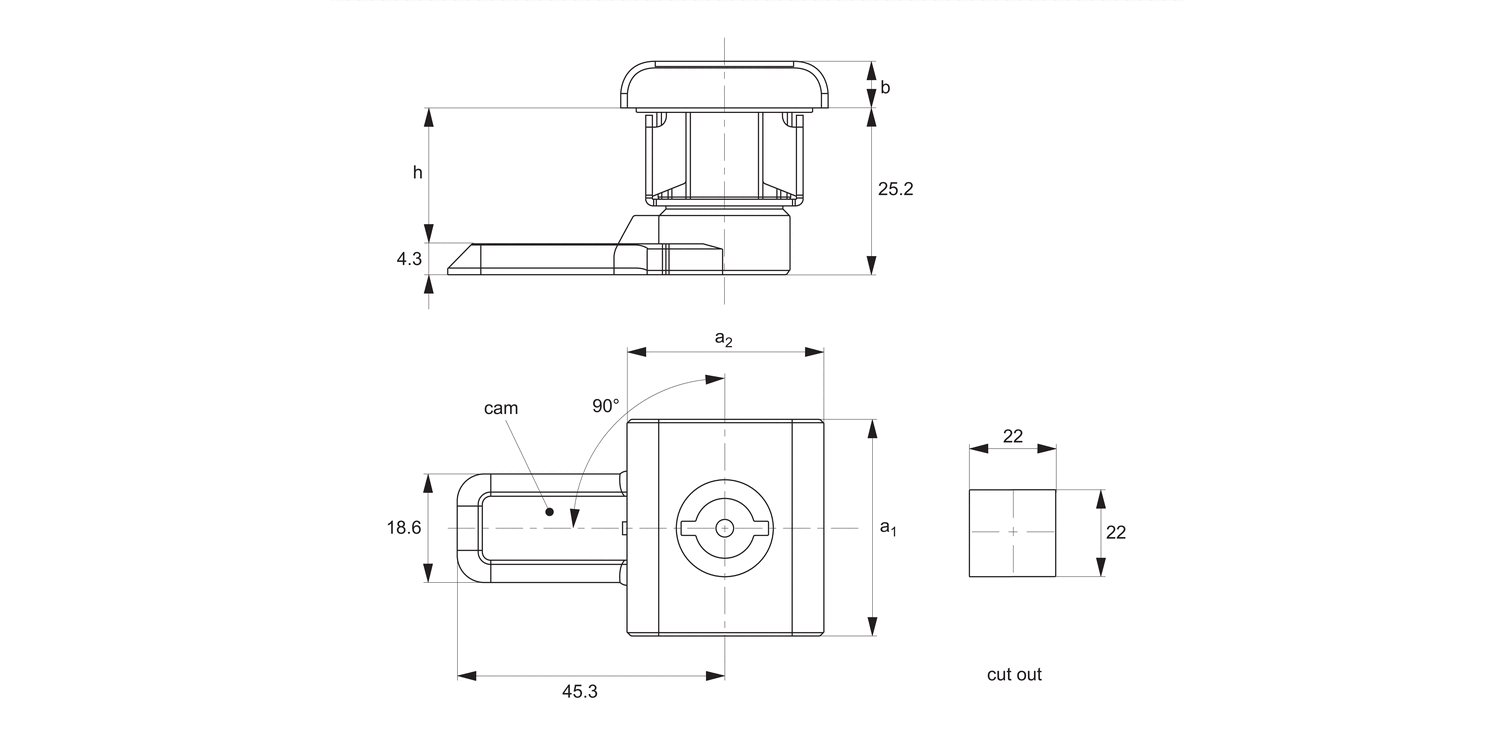 A1506 Panel Latches - Stainless Steel