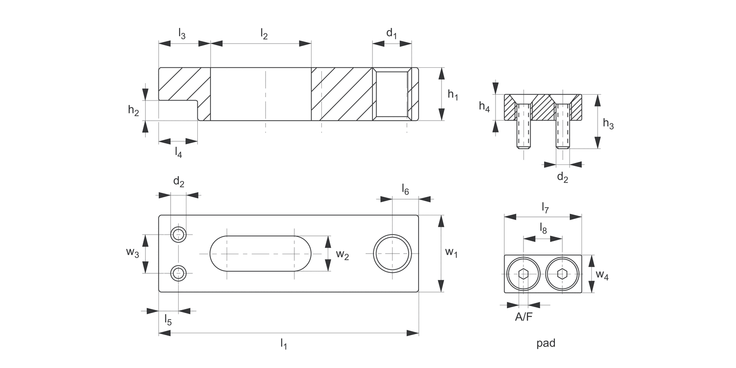 10425 Adjustable Plain Clamps