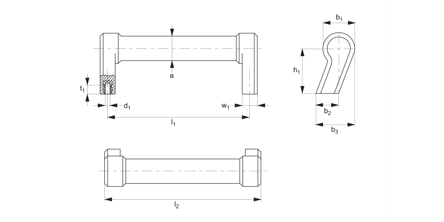 79380 Pull Handle, Angled