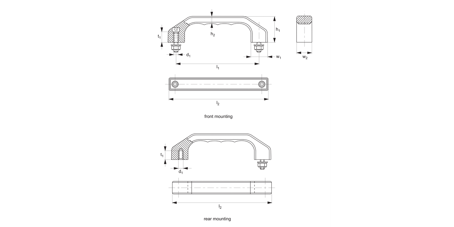 78240 Pull Handles - Grip type
