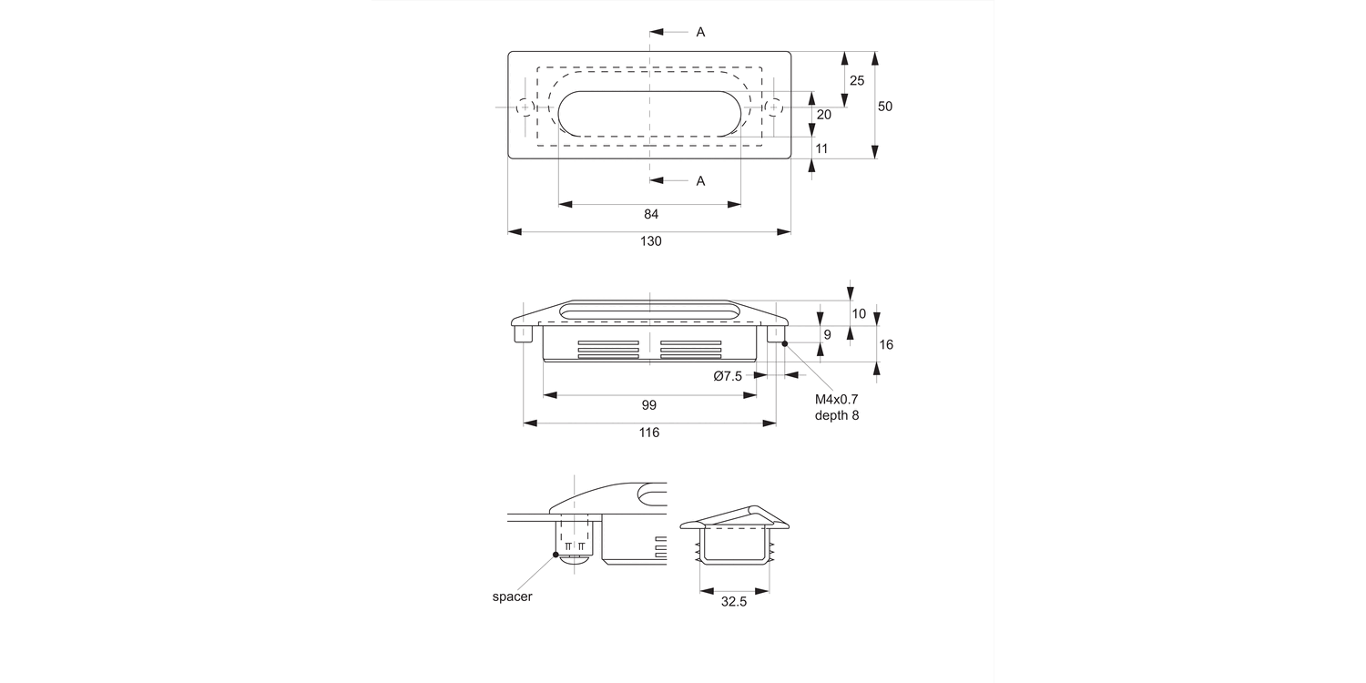 79440 Pull Handles - Recessed