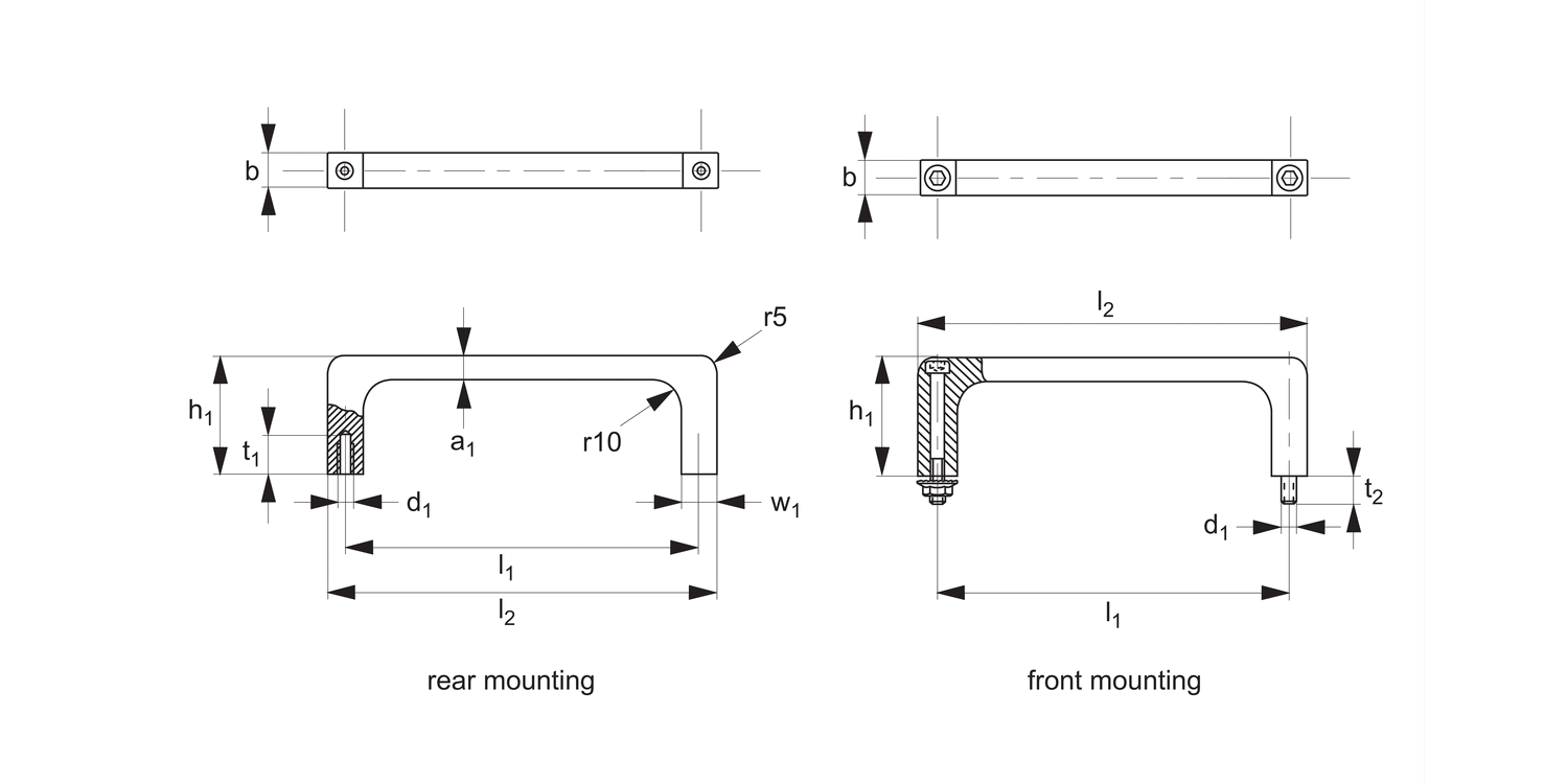78120 Pull Handles - Aluminium