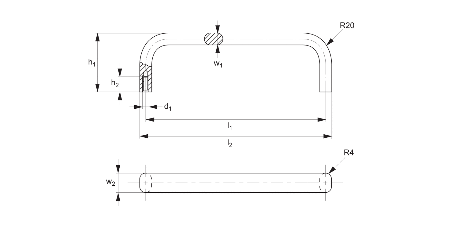 78020 Pull Handles - Oval