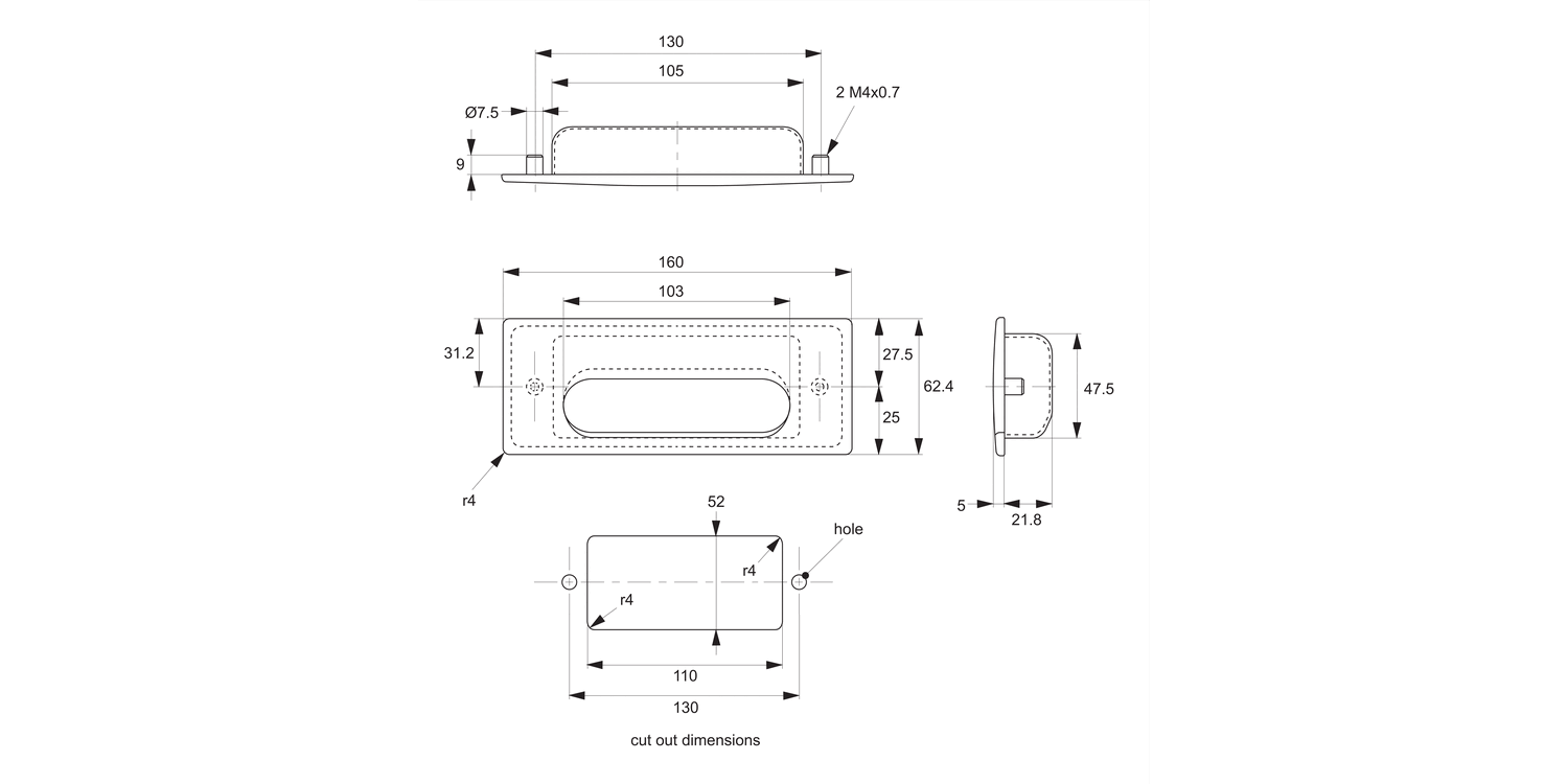 79460 Recessed Pull Handles