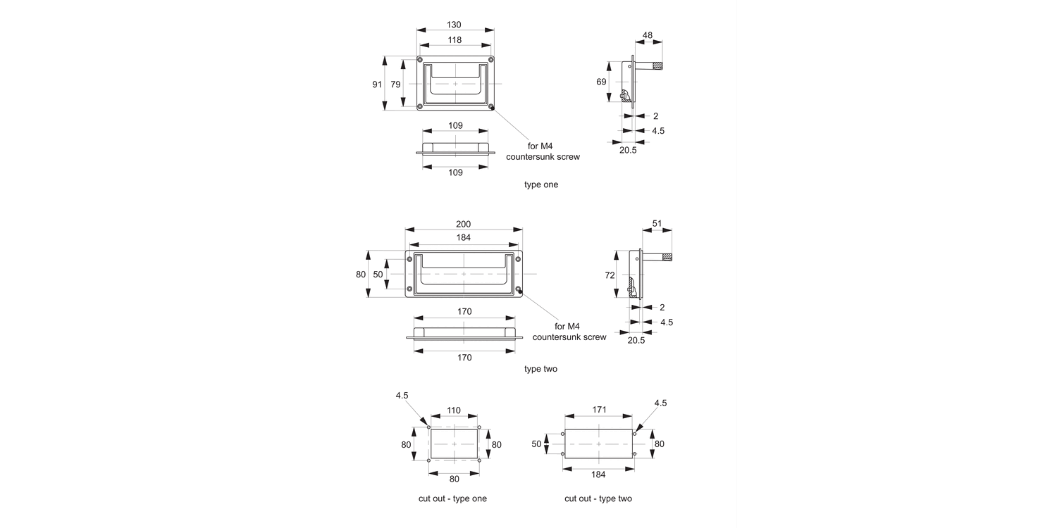 79550 Pull Handles, Collapsible
