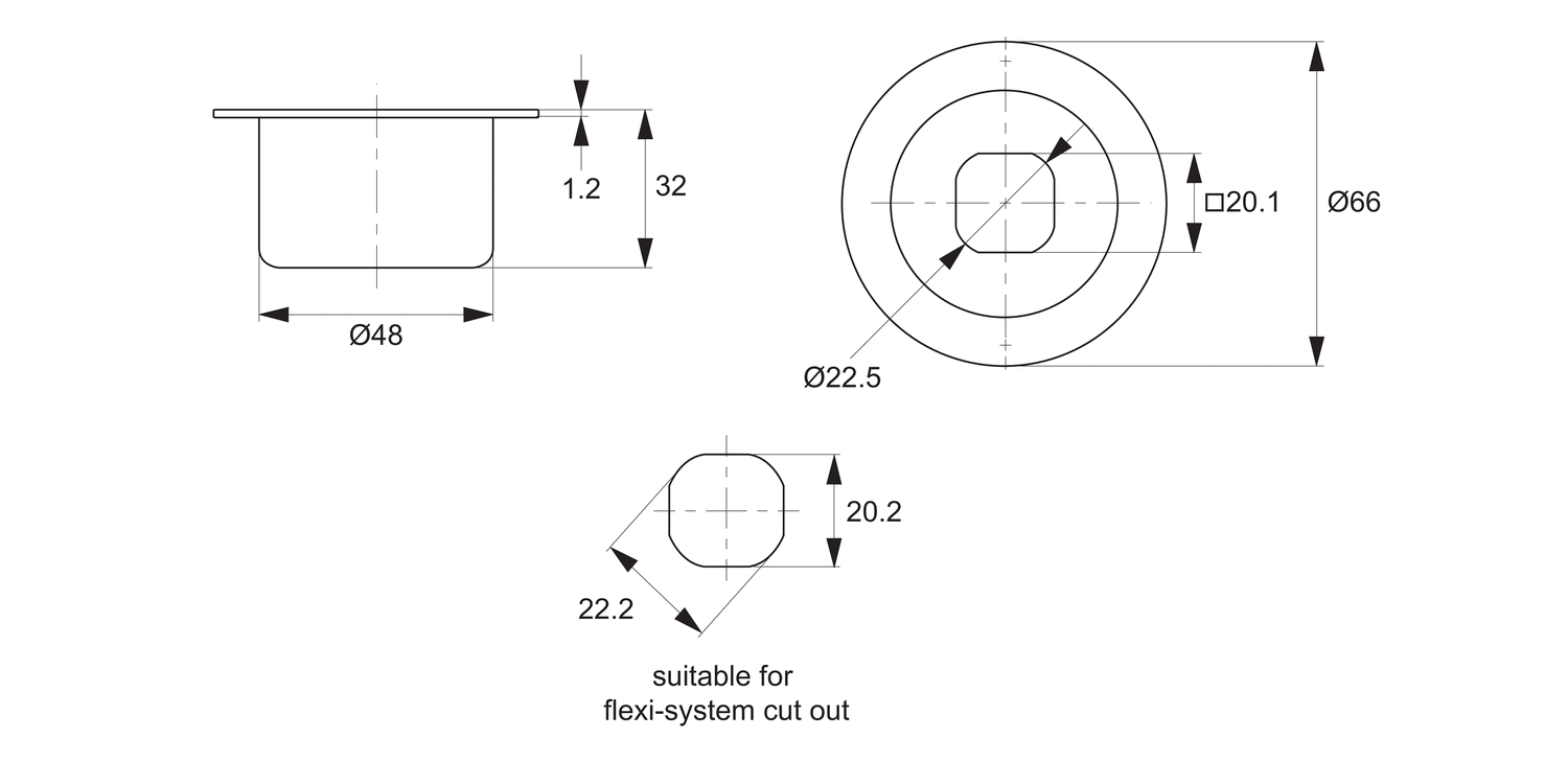 A0420 Recessed Spacer - for Isolation Panels and Covers