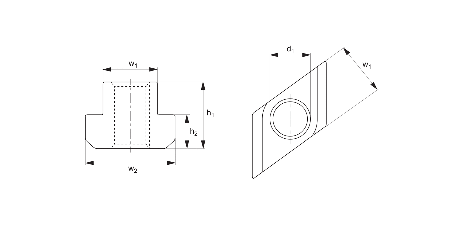 24120 Rhombus T-Nuts