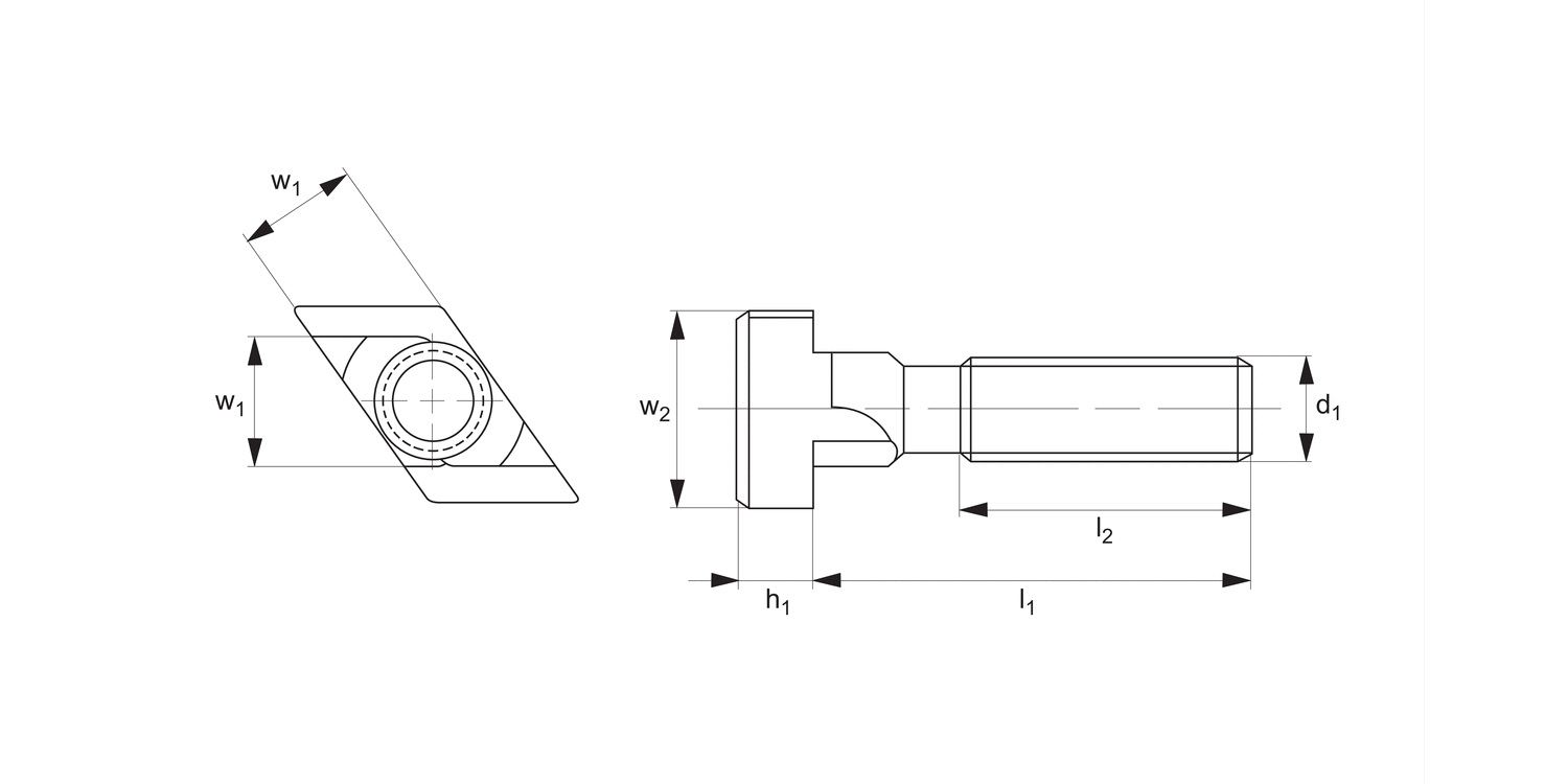 21060 Rhombus T-Slot Bolt