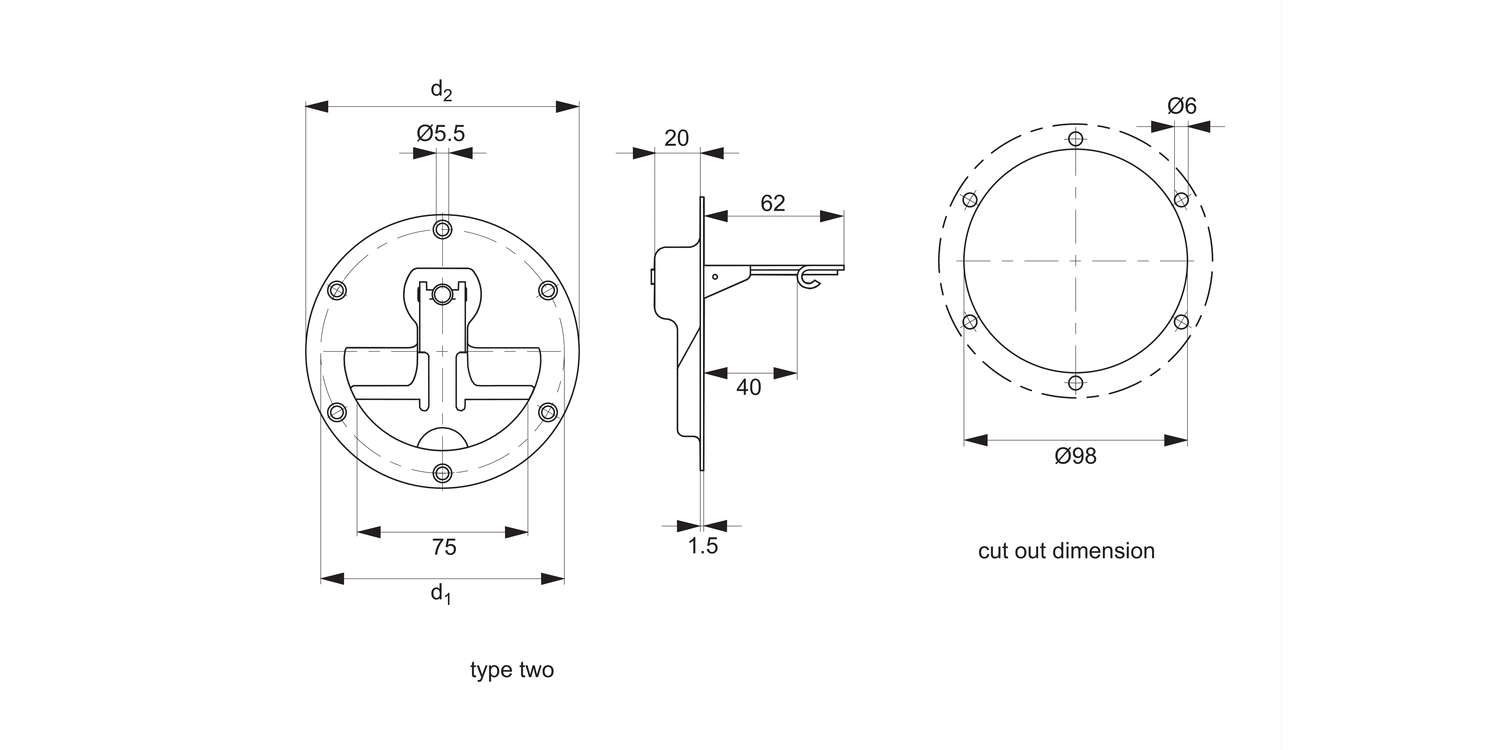 79740 Ring Pulls, Recessed