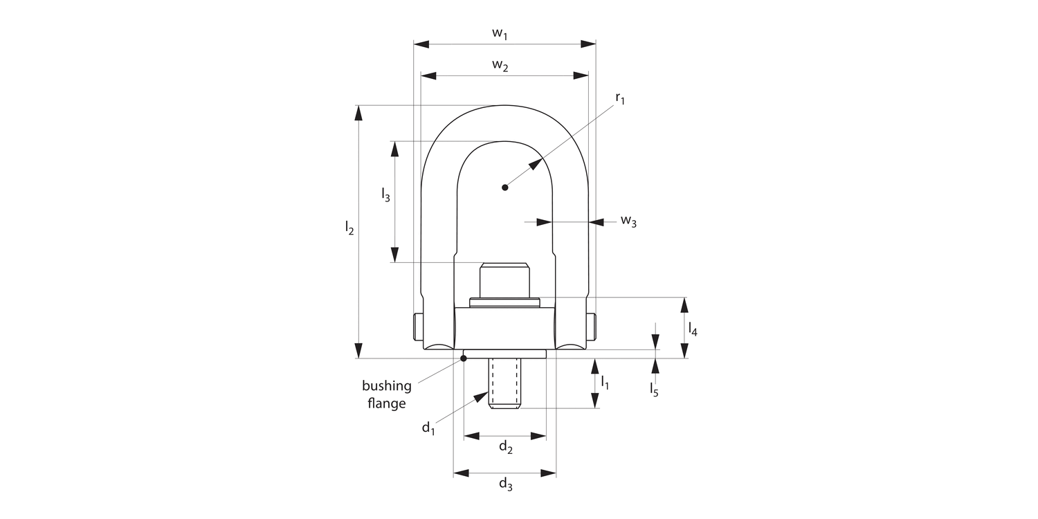 63521 Lifting Points - Double Swivel - Male